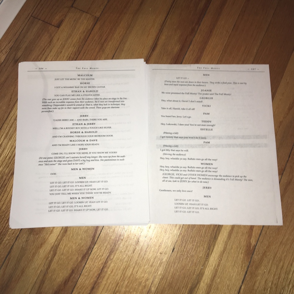 The Full Monty Libretto/Script - Picture 3 of 3